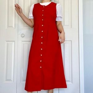 Red Corduroyed Dress